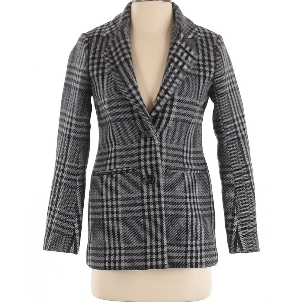 Abercrombie and Fitch plaid wool blazer coat